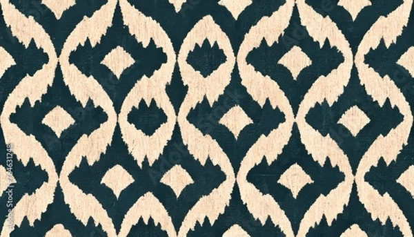 Fototapeta seamless pattern wit ikat