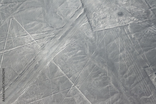 Fototapeta Flight over Nazca lines UNESCO World Heritage Site in Peru