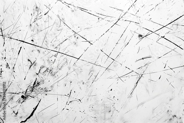 Obraz subtle black scratches on a white background