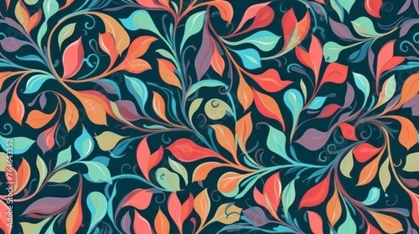 Obraz pattern hand-drawn pattern, repetitive elements, seamless pattern.