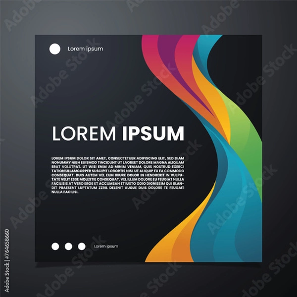 Obraz SOCIAL MEDIA BACKGROUND ABSTRACT FULL COLOR TEMPLATE VECTOR