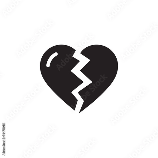 Obraz Broken heart icon 