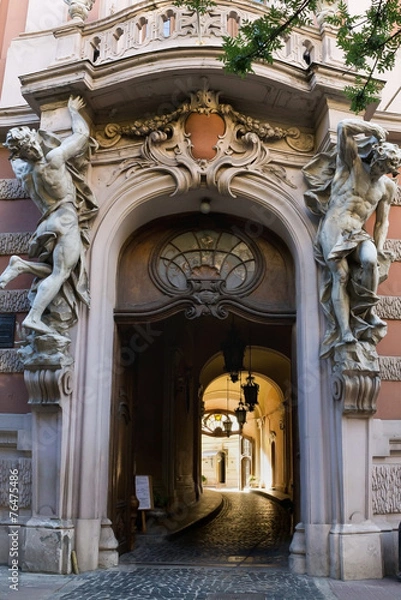Fototapeta sculptural decoration House of Scientists in Lviv