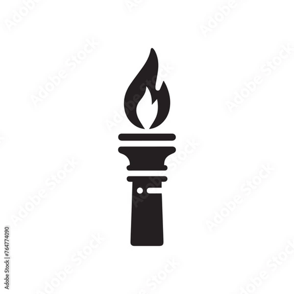 Obraz Burning candle icon 
