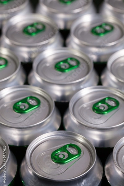 Fototapeta Pattern from much of drinking cans