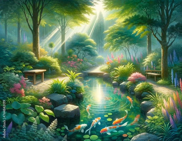 Fototapeta 癒しと安らぎをテーマにした穏やかな風景。
A calm landscape with a theme of healing and peace.