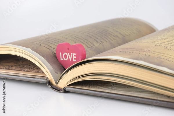 Fototapeta Heart on a book