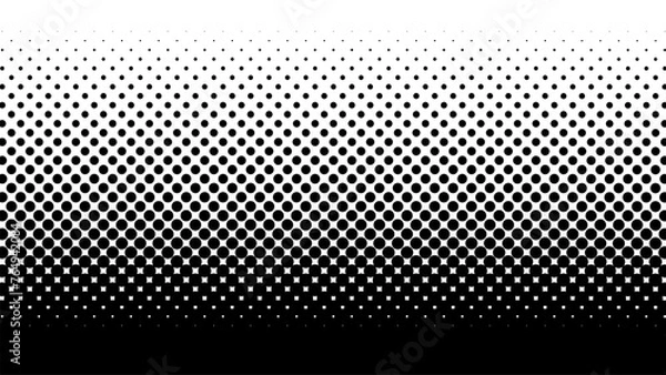 Obraz ハーフトーンの背景素材（モノクロ）