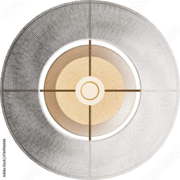 Obraz Top view of classic table lamp shade