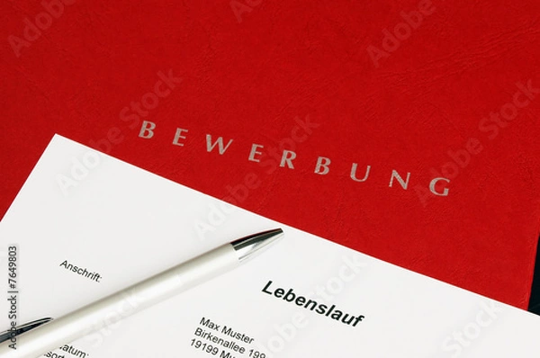 Fototapeta Bewerbung