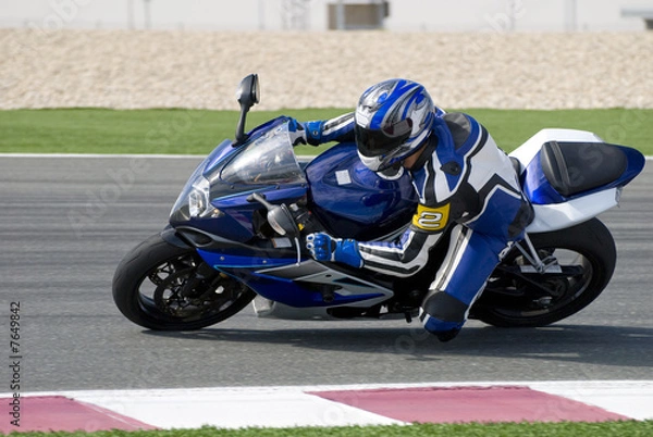 Fototapeta Superbike racing on track