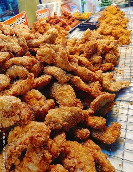 Obraz fried chicken in the market