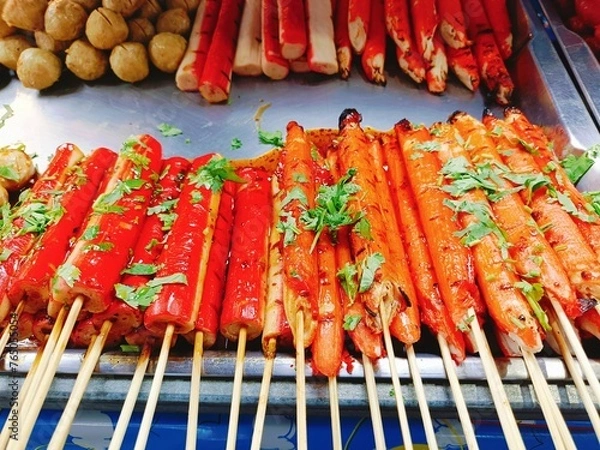 Obraz Grilled Sausage the market