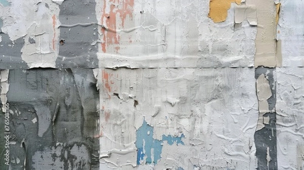 Fototapeta Wheat paste poster background. Generative AI