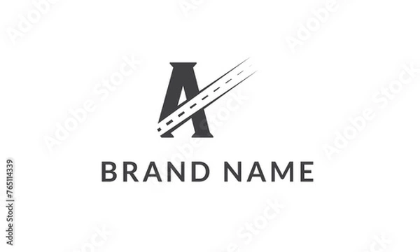 Fototapeta a,b,c,d,e,f,g,h,i,j,k,l,m,n,o,p,q,r,s,t,u,v,w,x,y,z Road Related Logo Design For Your Business