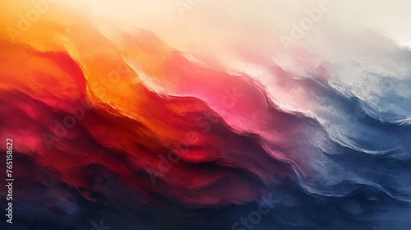 Fototapeta Fundo abstrato com pinceladas expressivas e cores vivas
