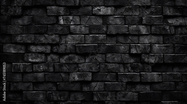 Fototapeta black brick background