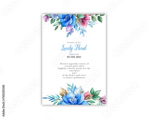 Obraz Wedding card background invite vector template greeting card design 