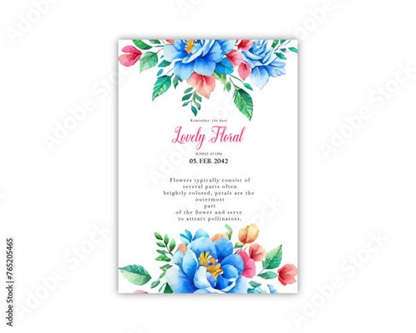 Obraz Wedding card background invite vector template greeting card design 