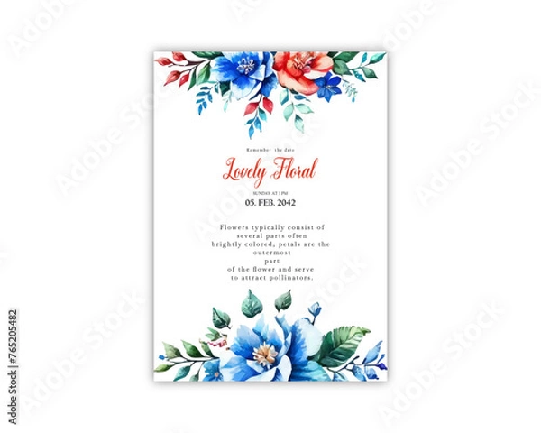 Obraz Wedding card background invite vector template greeting card design 