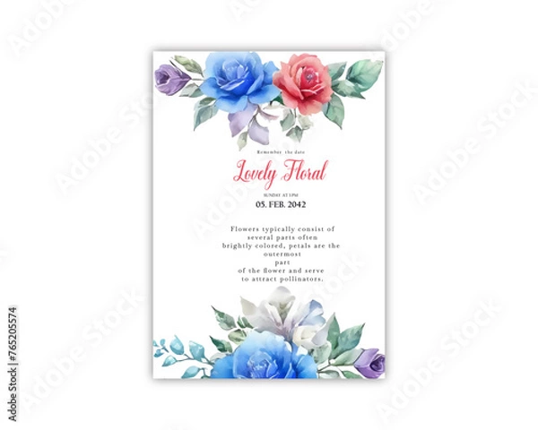 Obraz Wedding card background invite vector template greeting card design 