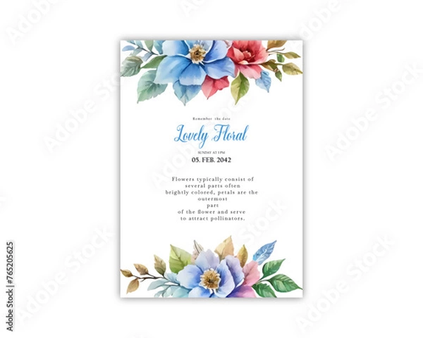 Obraz Wedding card background invite vector template greeting card design 