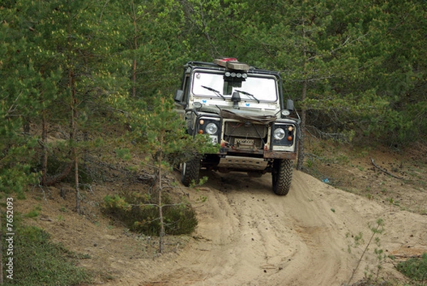 Fototapeta Sandy road for four wheel drive