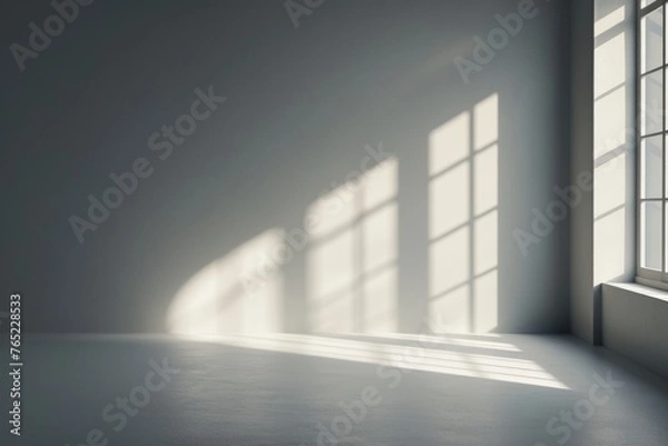 Fototapeta Product Presentation Stylish Gray Background with Window Shadows