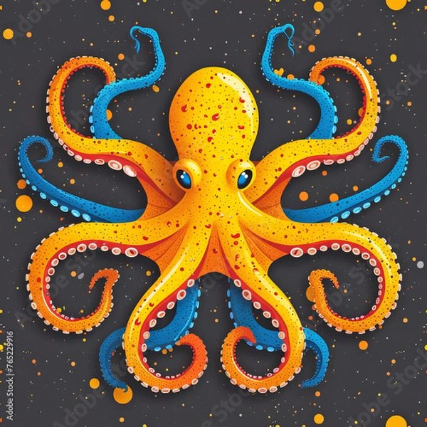 Fototapeta Seamless Octopus Pattern for Ocean Decor
