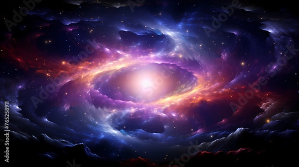 Fototapeta Space scene with stars in the Milky Way galaxy