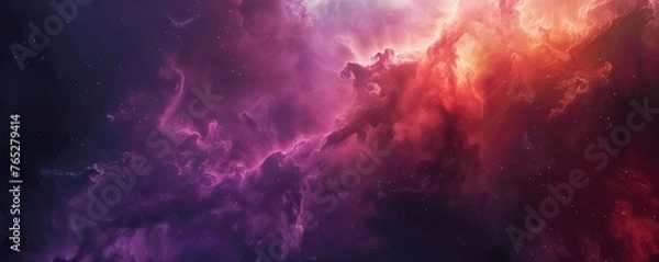 Fototapeta A colorful space background with a lot of stars