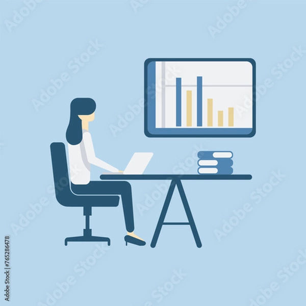 Obraz Flat illustration character design business concept