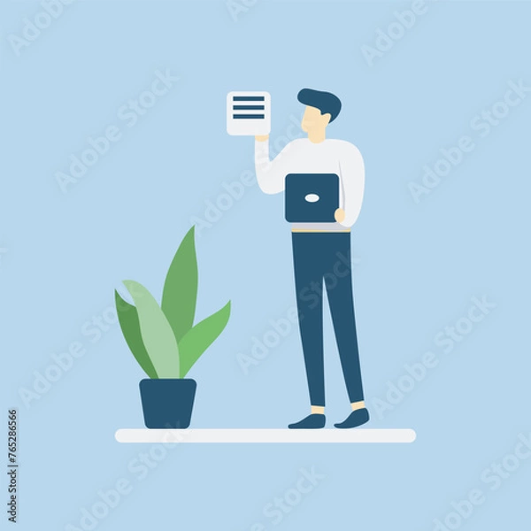 Obraz Flat illustration character design business concept