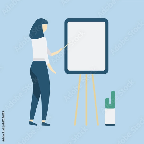 Obraz Flat illustration character design business concept