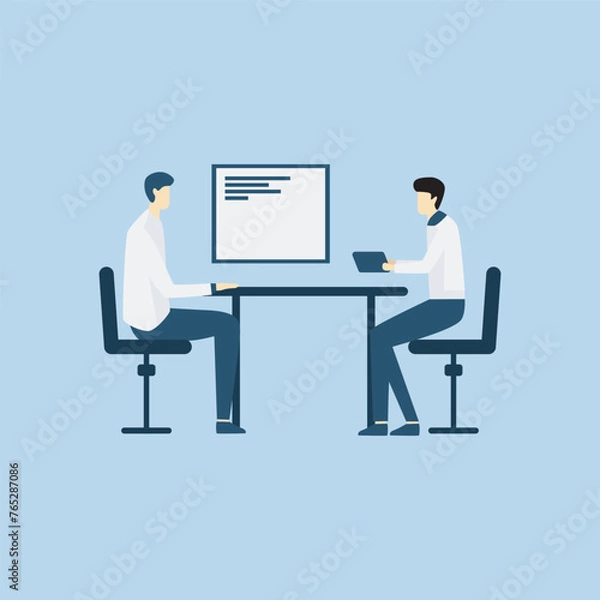 Obraz Flat illustration character design business concept