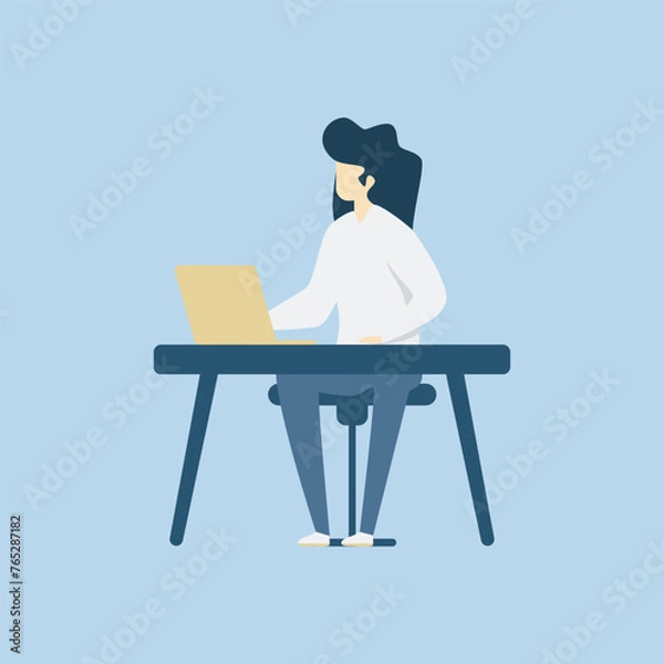 Obraz Flat illustration character design business concept