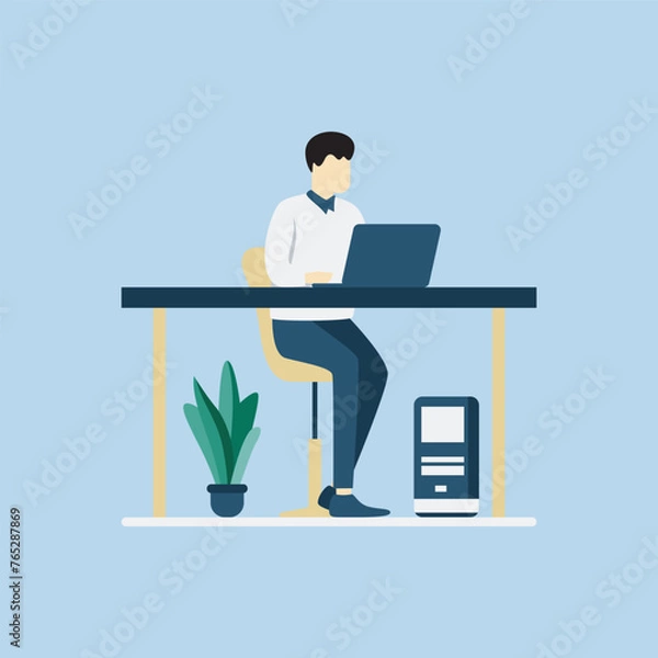 Obraz Flat illustration character design business concept