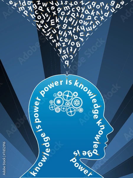 Fototapeta Knowledge creative mind background