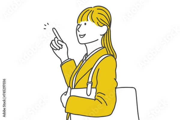 Obraz 笑顔のスーツを着た就活生の女性