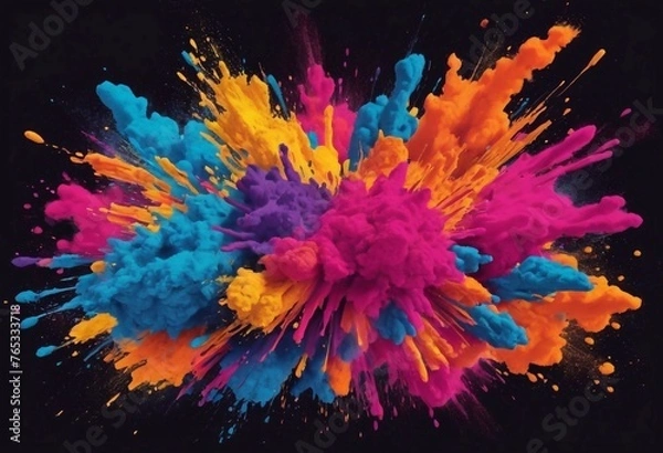 Obraz colorful ink splashes