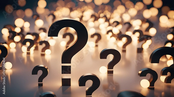 Fototapeta Question marks. Problems to solve concept., AI generated image, ai. AI generated image, ai