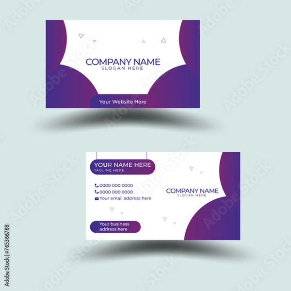 Fototapeta Corporate Double-sided Company Modern creative vertical layout, Vector illustration Business card template.