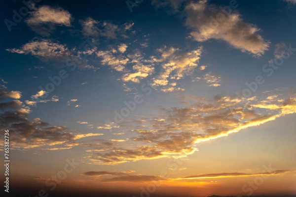 Fototapeta sunset in the sky