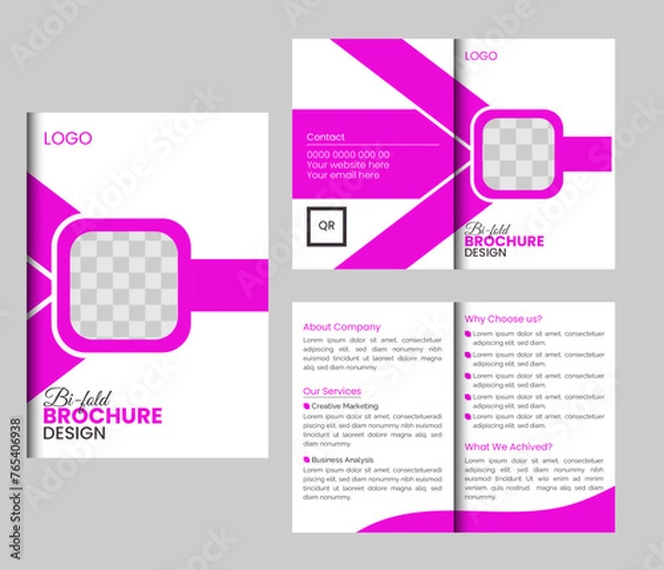 Fototapeta Elegant Bi-fold Brochure Design Template,