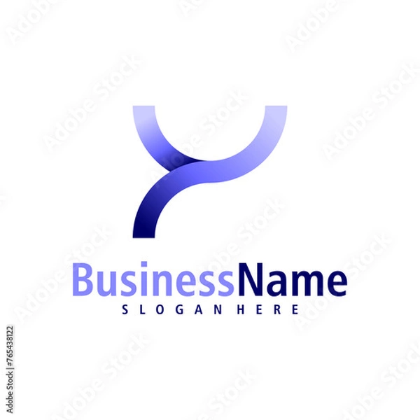 Fototapeta Letter Y logo design vector. Creative Initial Y logo concepts template