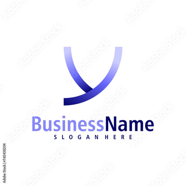 Fototapeta Letter Y logo design vector. Creative Initial Y logo concepts template