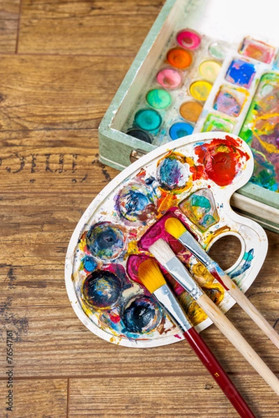 Fototapeta art supplies