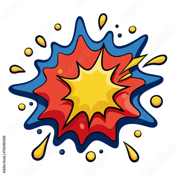 Fototapeta Comic Splat Splash Vector Illustration
