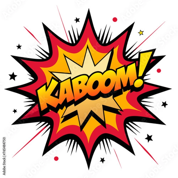 Fototapeta Comic Kaboom Splash Vector Illustration