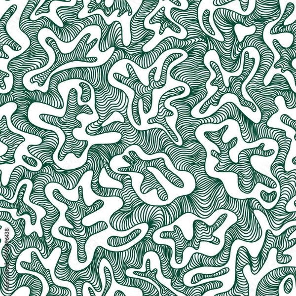 Fototapeta Pattern seamless green roots pattern png
